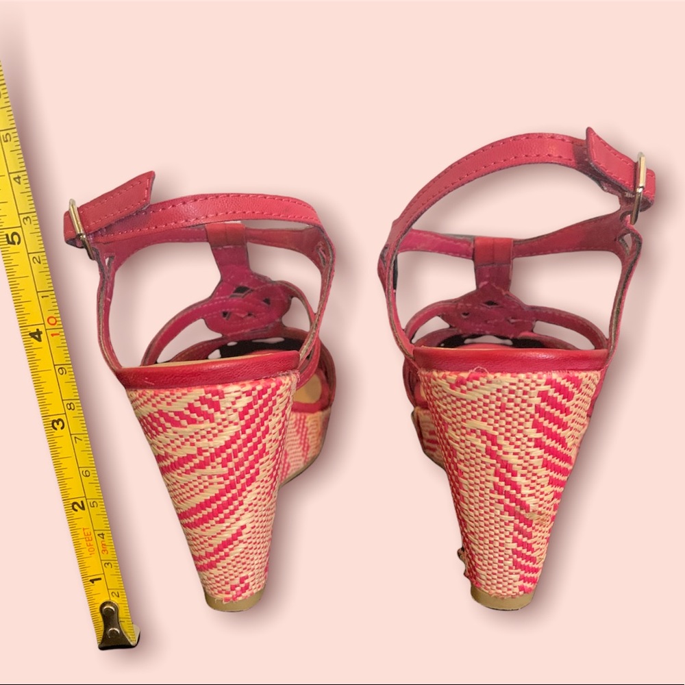 Pink Sandal Wedges Size 7 - Picture 4 of 9